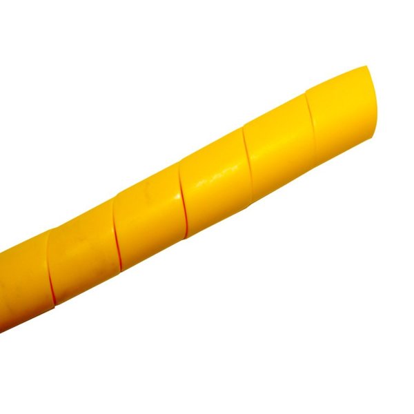 Kable Kontrol Cyclone® Hydraulic Hose Spiral Wrap - 3-1/8" Inside Dia - Heavy Duty HDPE - 66' Length Per Box - Yellow HGPW-90-65-YW